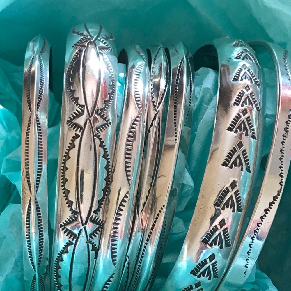 sOLD   Native American Sterling bangles